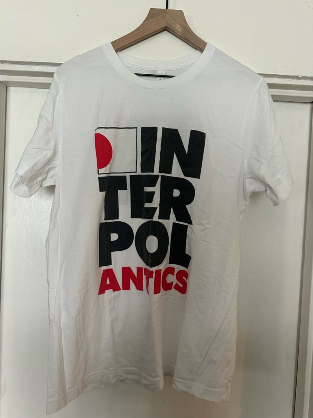 Interpol Antics Tour Graphic Tee - White with Black & Red Print